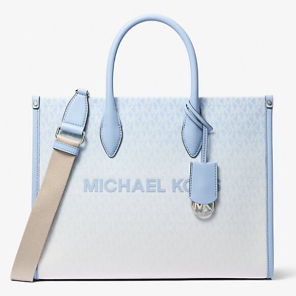 Michael Kors Mirella Medium Ombré Logo Tote Bag And Dust Bag NWT - Picture 1 of 3